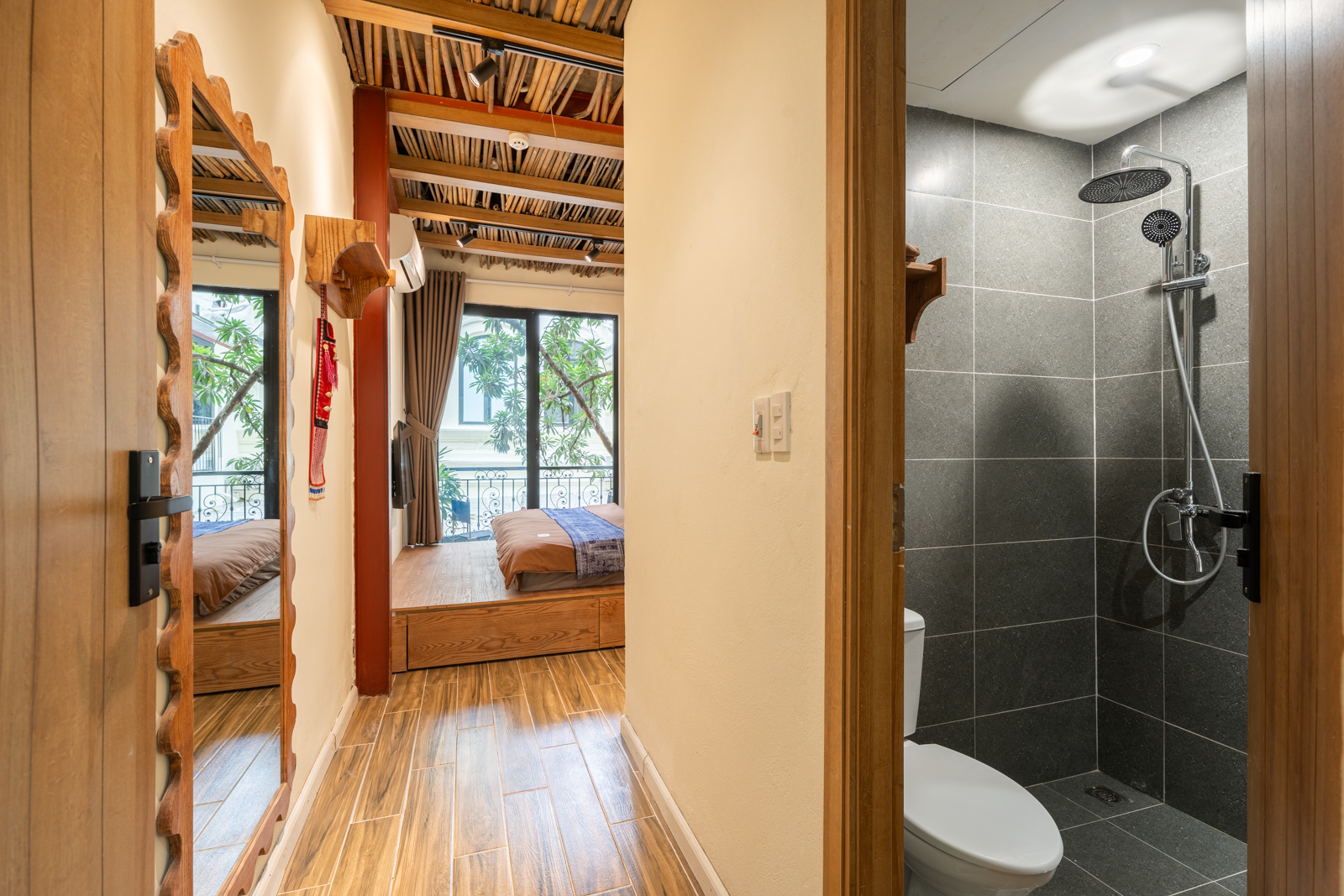 NYNA House-Traditional Studio-Near Walking Streetarden in City-Balcony-Egg Coffee Class 10